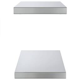 Berkfield Home Wall Shelves 2 pcs 50x23.5x3 cm Silver Stainless Steel - thumbnail 6