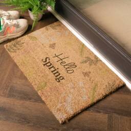 Artsy Mats Hello Spring Doormat (60 x 40cm) in Brown - Size: 40 cm x 60 cm - thumbnail 4