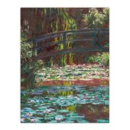 Artery8 Claude Monet Framed Wall Art Print Water Lily Pond with Bridge - Size: A4 - thumbnail 3