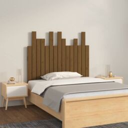 Berkfield Home Wall Headboard Honey Brown 95.5x3x80 cm Solid Wood Pine - thumbnail 1