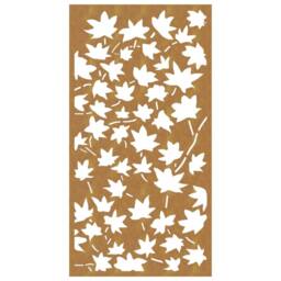 Berkfield Home Garden Wall Decoration 105x55 cm Corten Steel Maple Leaf Design in Brown - thumbnail 4