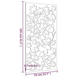 Berkfield Home Garden Wall Decoration 105x55 cm Corten Steel Maple Leaf Design in Brown - thumbnail 8