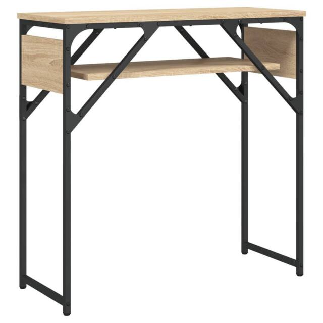 Berkfield Home Console Table with Shelf Sonoma Oak 75x30x75cm Engineered Wood in Brown - Size: 75 x 30 x 75 cm - image 1