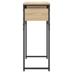 Berkfield Home Console Table with Shelf Sonoma Oak 75x30x75cm Engineered Wood in Brown - Size: 75 x 30 x 75 cm - thumbnail 5