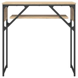 Berkfield Home Console Table with Shelf Sonoma Oak 75x30x75cm Engineered Wood in Brown - Size: 75 x 30 x 75 cm - thumbnail 4