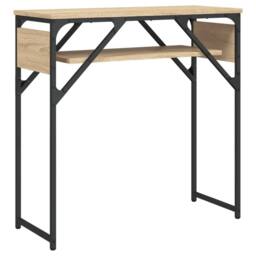 Berkfield Home Console Table with Shelf Sonoma Oak 75x30x75cm Engineered Wood in Brown - Size: 75 x 30 x 75 cm