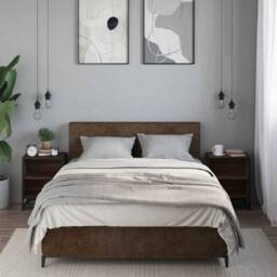 Berkfield Home Bedside Cabinets 2 pcs Brown Oak 40x31x50 cm Engineered Wood & Metal - Size: 40 x 31 x 50 cm - thumbnail 3