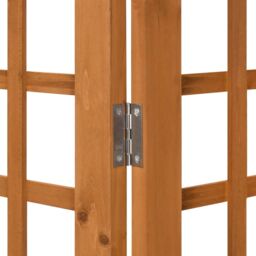 Berkfield Home 3-Panel Room Divider/Trellis Solid Fir Wood 121x180.5 cm in Brown - thumbnail 5