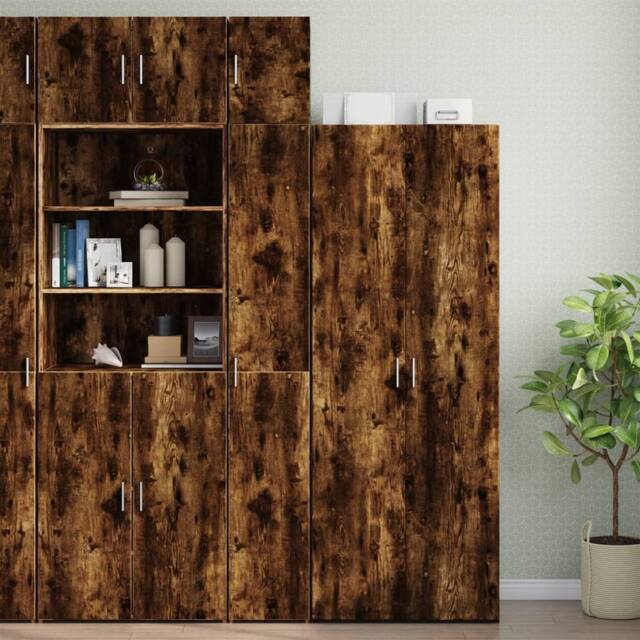 Berkfield Home Wall Cabinet Smoked Oak 30x42.5x40 cm Engineered Wood in Brown - image 1
