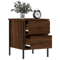 Berkfield Home Durable Bedside Cabinets 2 pcs Brown Oak 40x42x50 cm Engineered Wood - Size: 40 x 42 x 50 cm - thumbnail 4