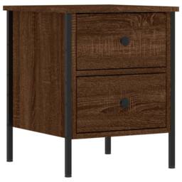 Berkfield Home Durable Bedside Cabinets 2 pcs Brown Oak 40x42x50 cm Engineered Wood - Size: 40 x 42 x 50 cm - thumbnail 5