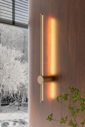 Living and Home 360 Degree Rotatable LED Straight Wall Light Warm Light 60cm in Gold - thumbnail 2