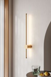 Living and Home 360 Degree Rotatable LED Straight Wall Light Warm Light 60cm in Gold - thumbnail 3
