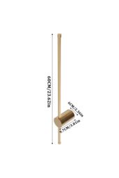 Living and Home 360 Degree Rotatable LED Straight Wall Light Warm Light 60cm in Gold - thumbnail 4