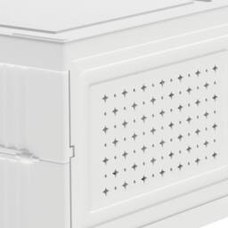 Levede Shoe Box Foldable Home Shoe Shelf Ventilated Storage Organizer 6 Pcs in White - thumbnail 7