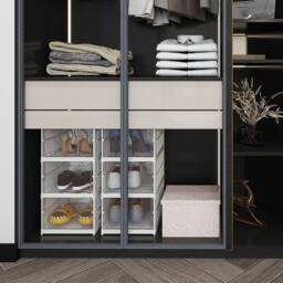 Levede Shoe Box Foldable Home Shoe Shelf Ventilated Storage Organizer 6 Pcs in White - thumbnail 2