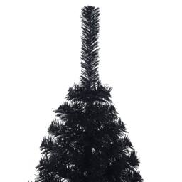 Berkfield Home Artificial Half Christmas Tree with Stand Black 150 cm PVC - thumbnail 5