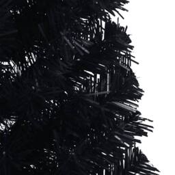Berkfield Home Artificial Half Christmas Tree with Stand Black 150 cm PVC - thumbnail 6
