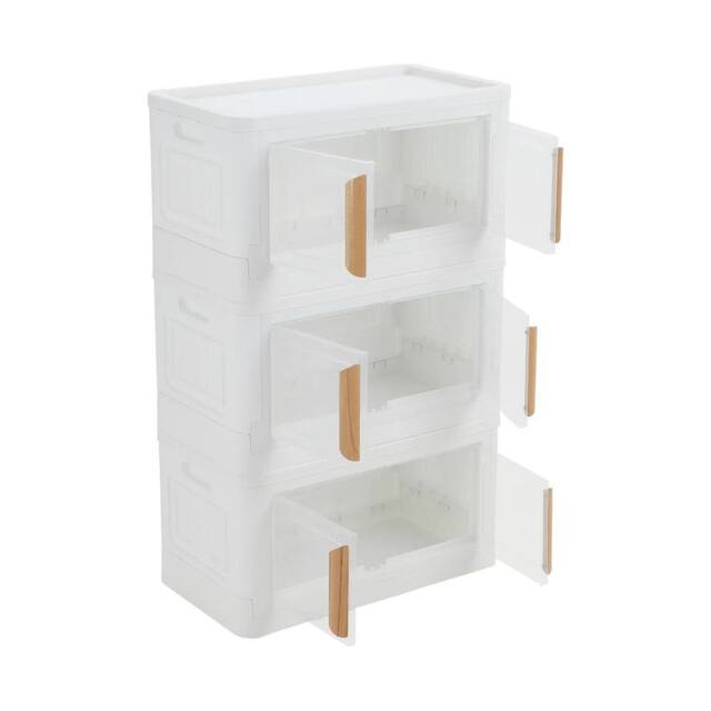 KORVIXA 3PCS Foldable Plastic Storage Box in White - image 1