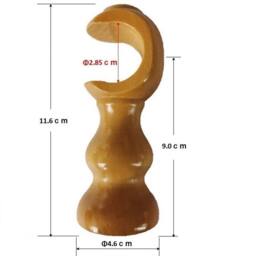SPETLEK 2 Pcs Solid Wood Curtain Rod Brackets in Brown - thumbnail 2