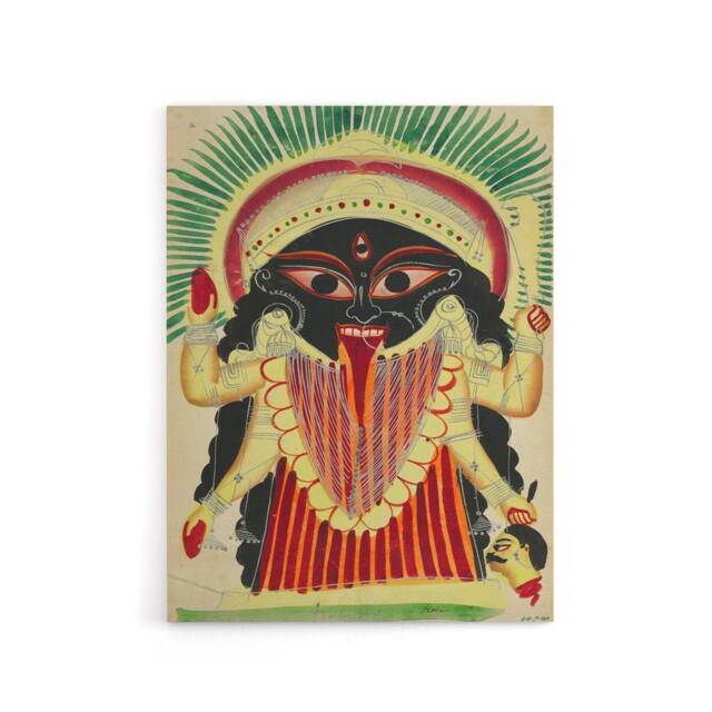 "Artery8 Hinduism Deity Indian Goddess of War Kali Canvas Wall Art Print - Size: W24"" x H32""" - image 1