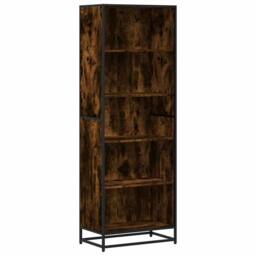 Berkfield Home Modern Bookcase Smoked Oak 60x35x170.5 cm Engineered Wood in Brown - thumbnail 3