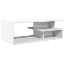 Berkfield Home Modern Coffee Table White 102x55x35 cm Engineered Wood - Size: 102 x 55 x 35 cm - thumbnail 3