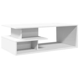 Berkfield Home Modern Coffee Table White 102x55x35 cm Engineered Wood - Size: 102 x 55 x 35 cm - thumbnail 6