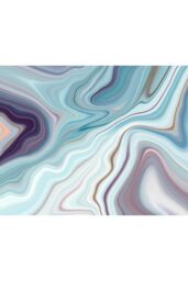 Origin Murals Marbled Ink Wall Mural in Teal - Size: W300 cm x H240 cm - thumbnail 2