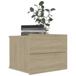 Berkfield Home Bedside Cabinets 2 pcs Sonoma Oak 40x30x30 cm Engineered Wood in Beige - Size: 40 x 30 x 30 cm - thumbnail 4