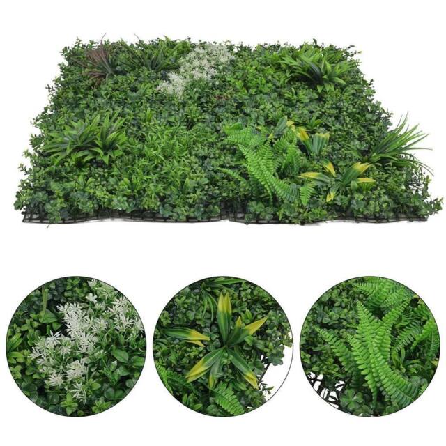 KORVIXA 100cm Large Artificial Plant Flower Wall Panels in Green - Size: 100 cm x 100 cm - image 1