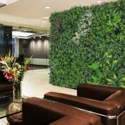 KORVIXA 100cm Large Artificial Plant Flower Wall Panels in Green - Size: 100 cm x 100 cm - thumbnail 3