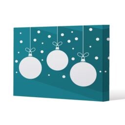 Benjamin Tate Design Green christmas baubles (canvas) / 101 x 77 x 4cm in Natural - Size: 101 x 77 x 4 cm - thumbnail 1