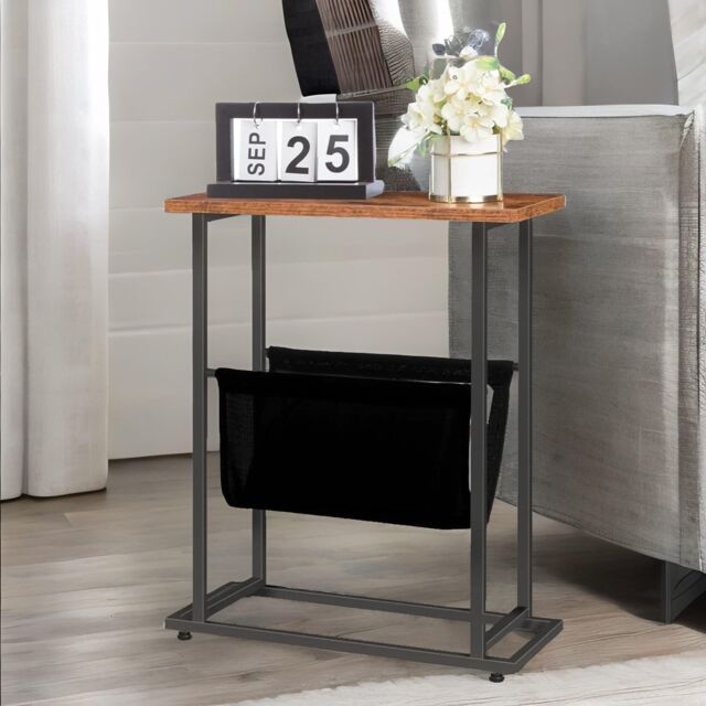 Rafaelo Mobilia Bedside Table with Magazine Holder Sling in Brown - image 1