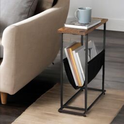 Rafaelo Mobilia Bedside Table with Magazine Holder Sling in Brown - thumbnail 2