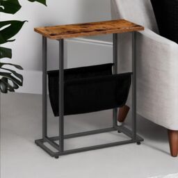 Rafaelo Mobilia Bedside Table with Magazine Holder Sling in Brown - thumbnail 3