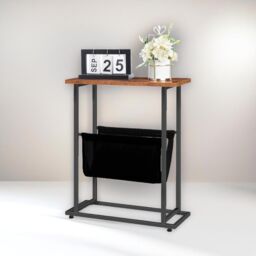 Rafaelo Mobilia Bedside Table with Magazine Holder Sling in Brown - thumbnail 4