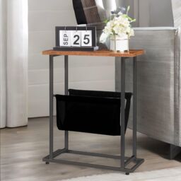 Rafaelo Mobilia Bedside Table with Magazine Holder Sling in Brown - thumbnail 1