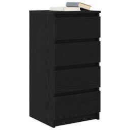 Berkfield Home Sideboard Black Oak 37.5x35x76 cm Engineered Wood - thumbnail 4