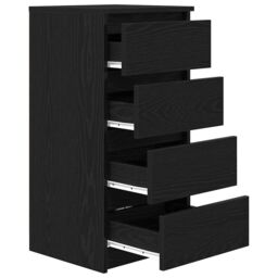 Berkfield Home Sideboard Black Oak 37.5x35x76 cm Engineered Wood - thumbnail 5
