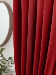 Luxury Living Adi Lined Pencil Pleat Curtains in Red - Size: 117 cm width x 183 cm drop - thumbnail 6