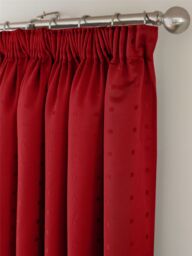 Luxury Living Adi Lined Pencil Pleat Curtains in Red - Size: 117 cm width x 183 cm drop - thumbnail 5