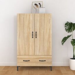 Berkfield Home Highboard Sonoma Oak 70x31x115 cm Engineered Wood in Brown - Size: 70 x 31 x 115 cm - thumbnail 1