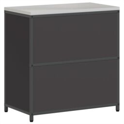 Berkfield Home Kitchen Storage Cabinet with Shelf with Storage with Door Black Steel - thumbnail 8