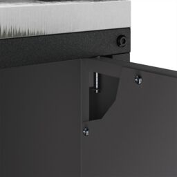 Berkfield Home Kitchen Storage Cabinet with Shelf with Storage with Door Black Steel - thumbnail 9