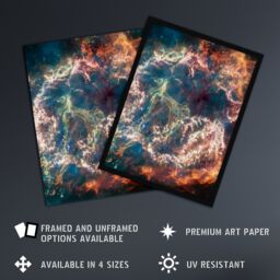 Artery8 Wall Art Print NASA James Webb Space Telescope Never-Before-Seen Details in Cassiopeia A Exploded Star Bedroom Decor Art Framed - thumbnail 2