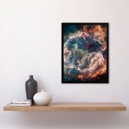 Artery8 Wall Art Print NASA James Webb Space Telescope Never-Before-Seen Details in Cassiopeia A Exploded Star Bedroom Decor Art Framed - thumbnail 4