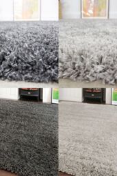 Kukoon Grey Soft Fluffy Shaggy Living Room Cosy Fireside Area Rugs in Mid Grey - Size: 200 cm x 290 cm - thumbnail 1