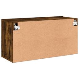 Berkfield Home TV Cabinet Wall-mounted Smoked Oak 80x30x41 cm in Brown - Size: 80 x 30 x 41 cm - thumbnail 8