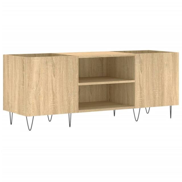 Berkfield Home Record Cabinet Sonoma Oak 121x38x48 cm Engineered Wood in Light Tan - Size: 121 x 38 x 48 cm - image 1